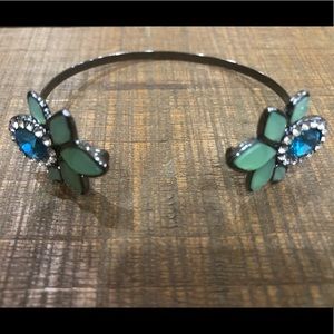 Lia Sophia Open Hematite Bangle